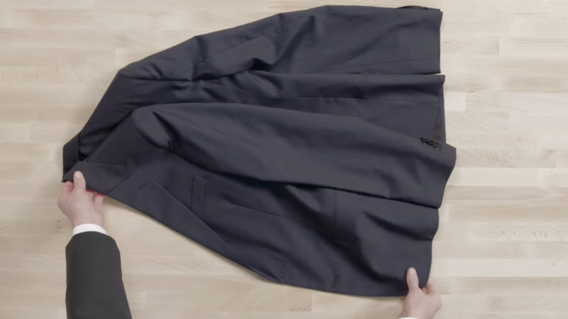 how to fold a suit jacket for travel