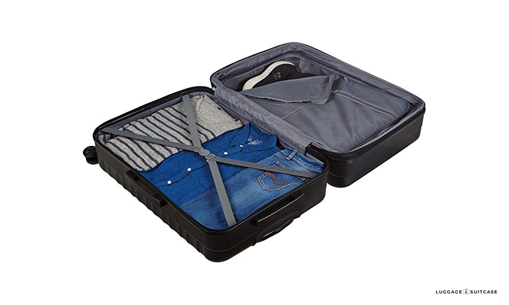 Vebreda Luggage Sets 3 Piece 20/24/28 inch Suitcase Sets Hardside Luggage  Set, Navy Blue 